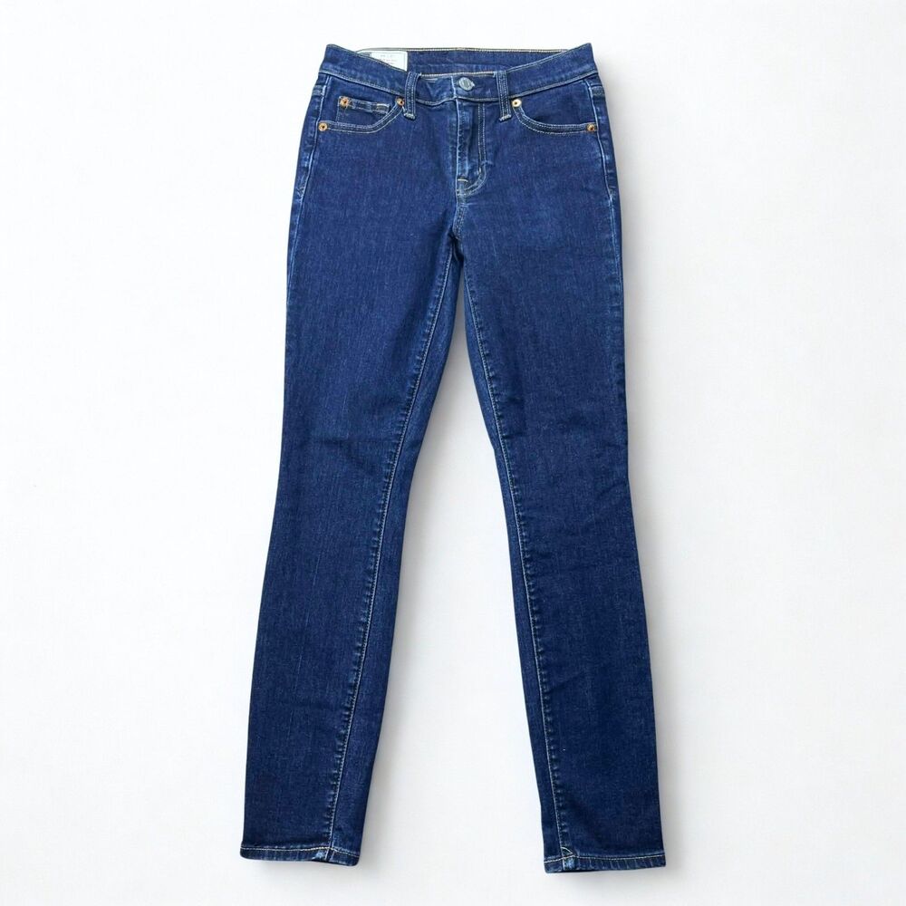Gap Jeans Women's 25 True Skinny Mid Rise Dark Wash Stretch Denim 5 Pocket
